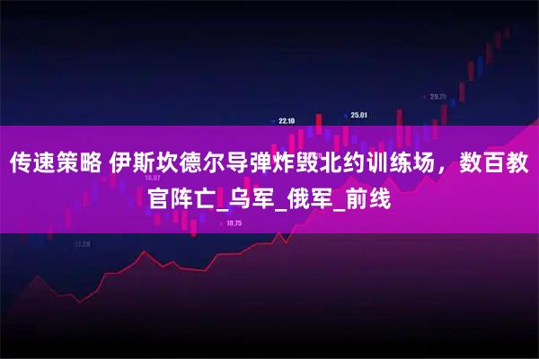 传速策略 伊斯坎德尔导弹炸毁北约训练场，数百教官阵亡_乌军_俄军_前线