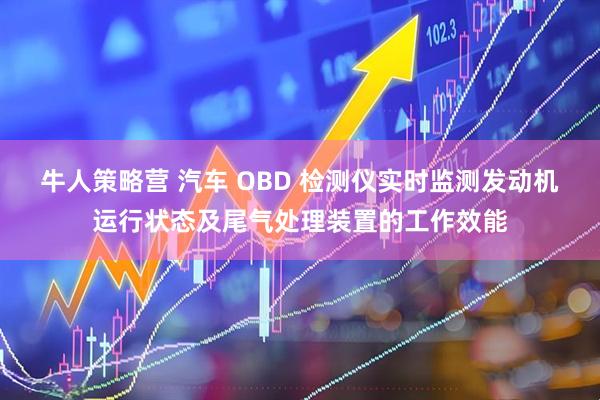 牛人策略营 汽车 OBD 检测仪实时监测发动机运行状态及尾气处理装置的工作效能